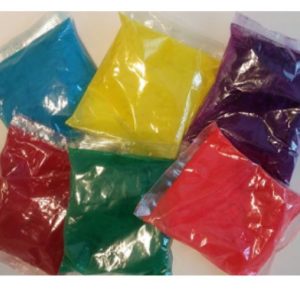 600 bags of Holi color powder, Package 600 bags, 600x 100 grams