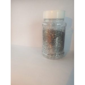 Zilverkleurige glitters 250 gram